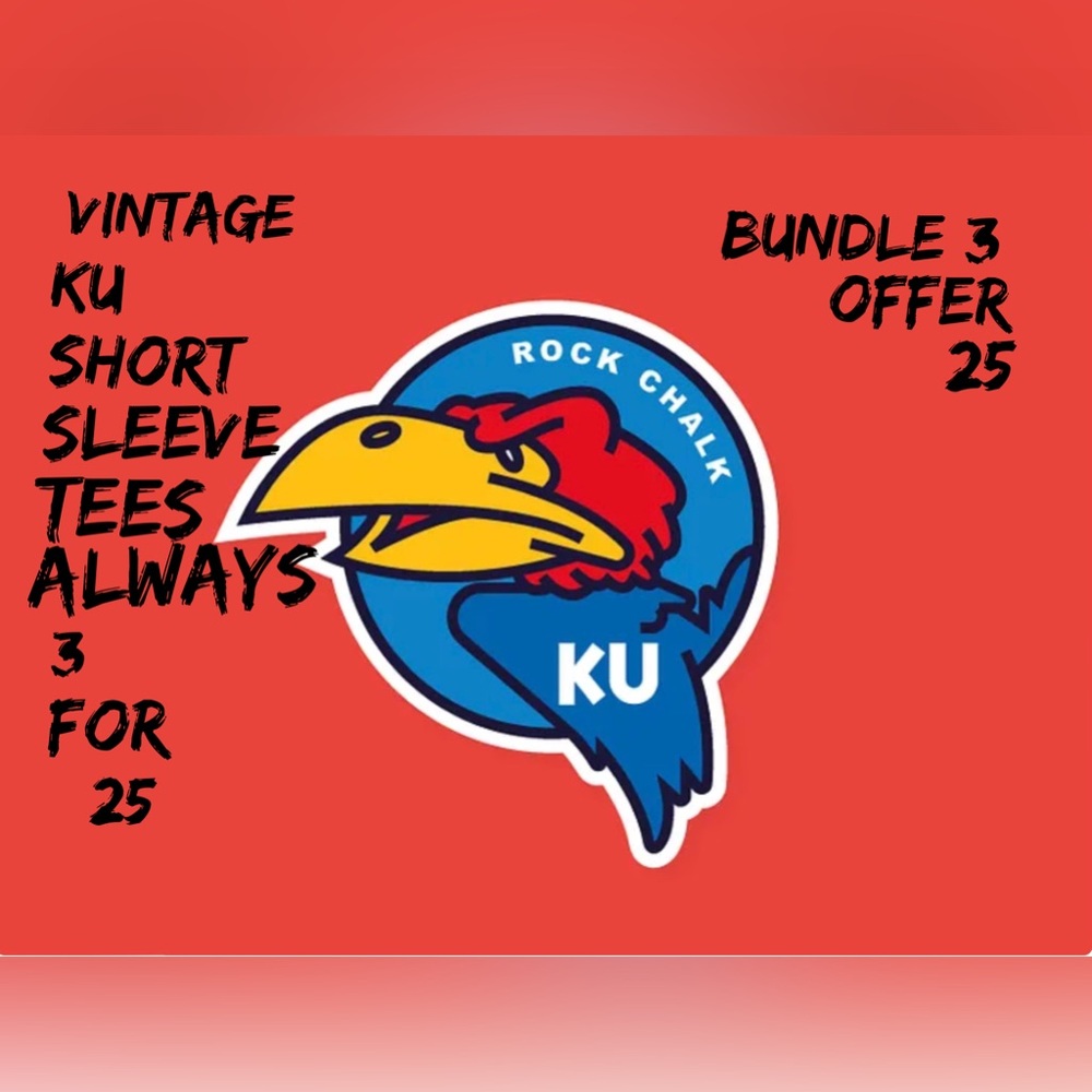 KU And Kansas Short Sleeve Tees Any Category Any size Always 3/$25